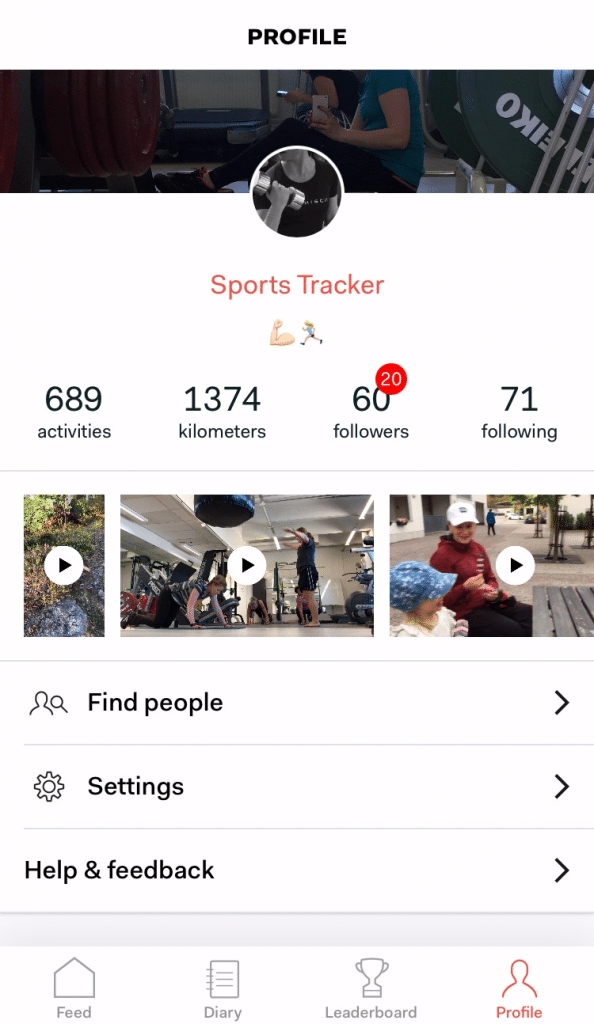 Sports Tracker Find Friends from iOS