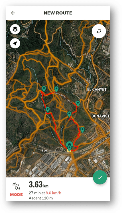 Sports Tracker heatmaps, routes, planning